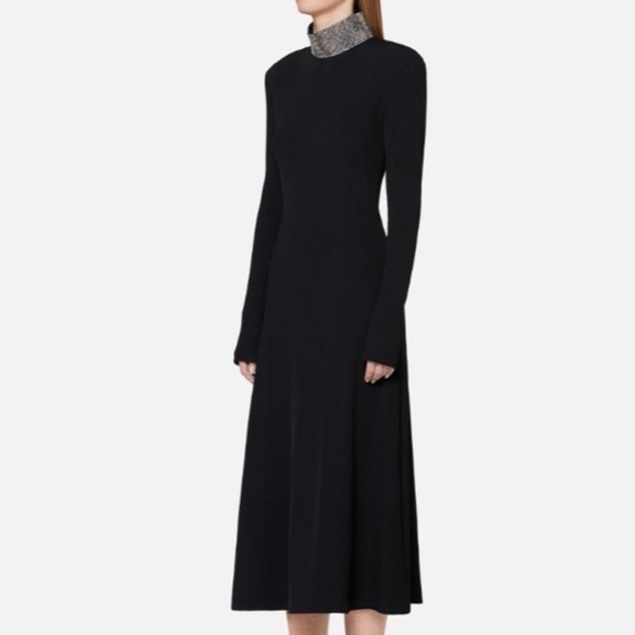 Christopher Kane black ribbed jersey dress with crystals NEW nwt made in Italy - Picture 3 of 13